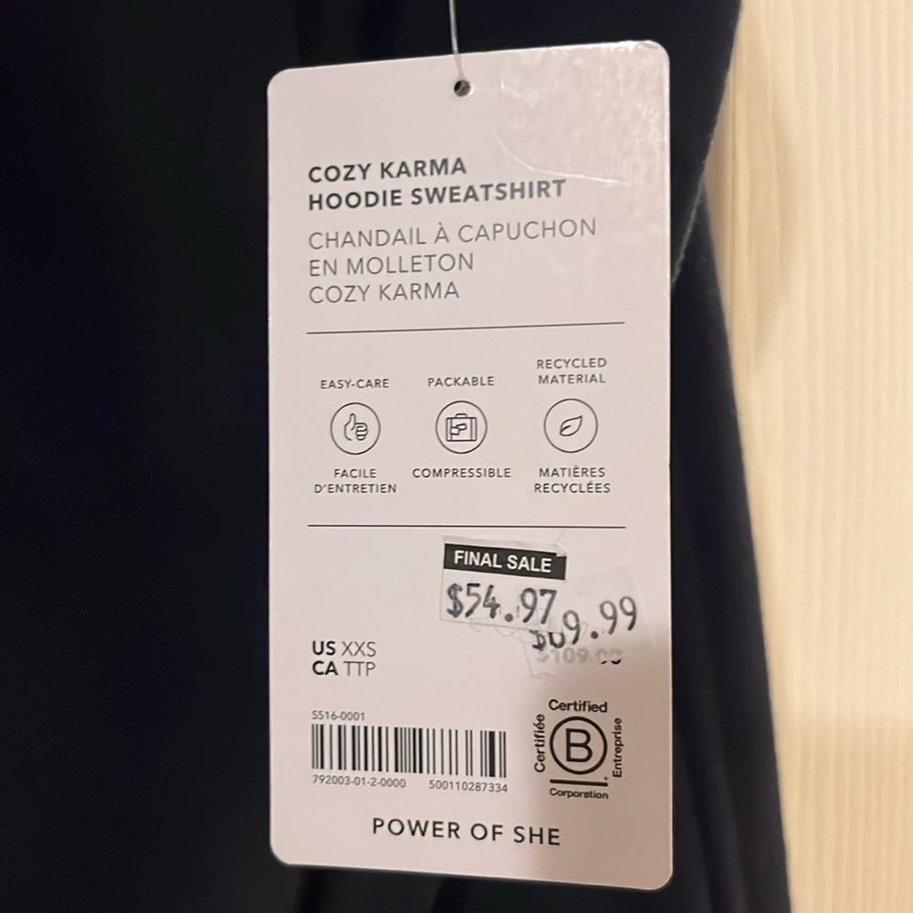 Brand new Athleta black hoodie! Winter is coming!